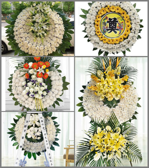 广东韶关市南雄市珠玑镇聪辈村花圈速递